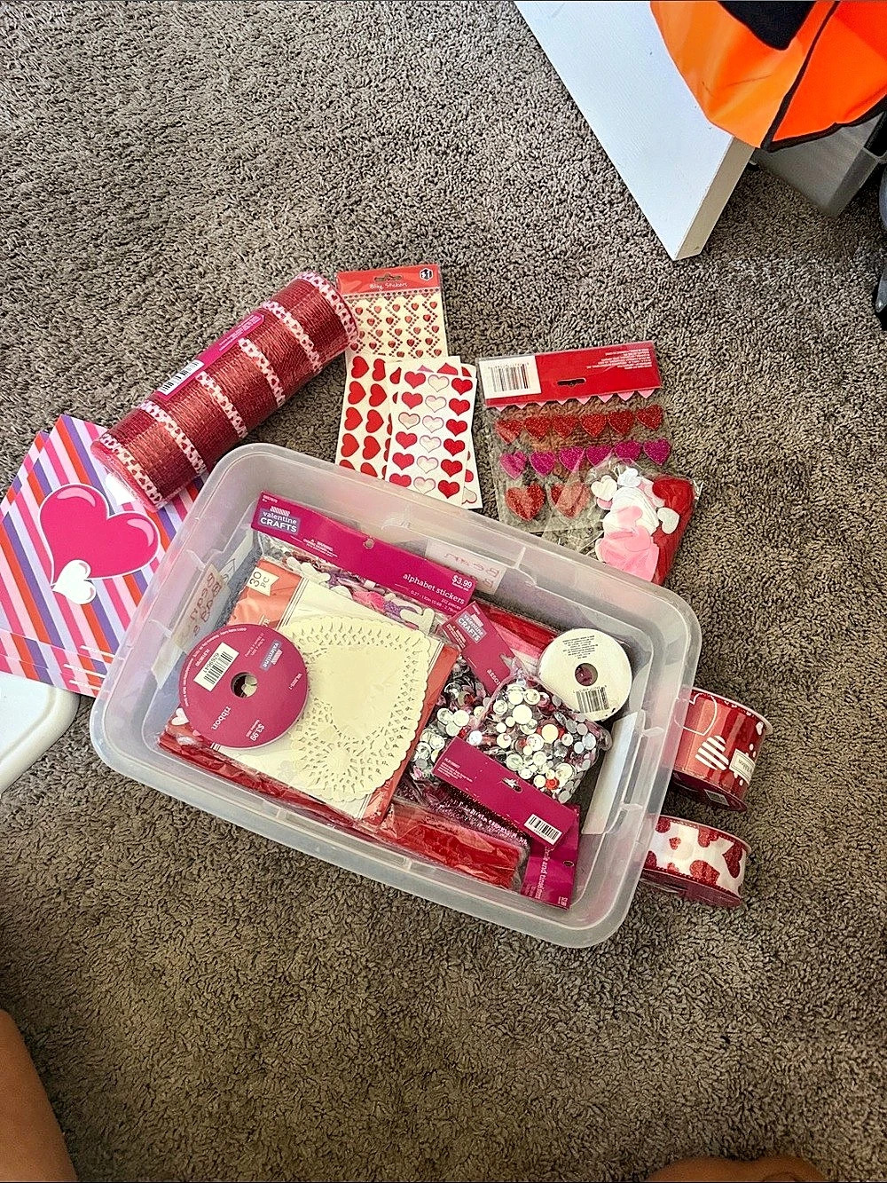 Valentine's Craft Supplies Assortment Pink & Red NWT